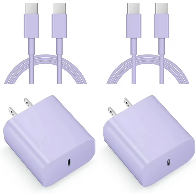 Charger for iPhone 16 15 Charger Fast Charging iPhone 16 Pro Max Charger 6FT 2-Pack iPad Pro Charger for iPhone 16/iPhone 16 Pro/iPhone 16 Pro Max,iPad Pro,iPad Mini/Air4/Samsung/Android,Purple