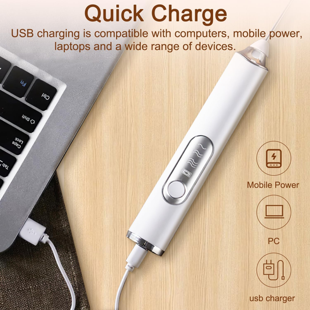 Milk Frother Handheld Rechargeable, Frother Wand Drink Mixer Electric Whisk rotherfor Coffee, Detachable With 3 Stainless Whisks, Hand Mixer for Lattes, Cappuccino, Matcha, Egg, No Stand,White