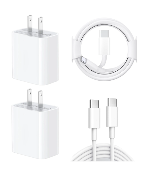 Charger for iPhone 15 Charger Fast Charging 6Ft - 2 Pack 20W USB C Wall Charger Block and Type C to C Cable Compatible with iPhone 15/15 Pro/15 Pro Max, iPad Pro, Air 5/4, iPad 10/Mini 6, Samsung