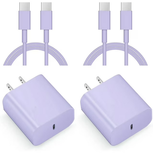 Charger for iPhone 16 15 Charger Fast Charging iPhone 16 Pro Max Charger 6FT 2-Pack iPad Pro Charger for iPhone 16/iPhone 16 Pro/iPhone 16 Pro Max,iPad Pro,iPad Mini/Air4/Samsung/Android,Purple