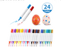 24 Colors Acrylic Paint Pens Markers,ASOVNXF Dual Tip Acrylic Paint Markers with Brush Tip and Fine Tip for Rock Painting,Wood,Canvas,Stone,Ceramic Surfaces,DIY Crafts Making Art Supplies