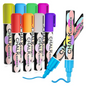 Liquid Chalk Markers Pens - 8 Colors Washable & Wet Erase Neon Chalk Makers for Blackboard, Chalkboard Signs, Glass Window, Graduation Celebration Art Diy Craft - Erasable Window Markers for Cars