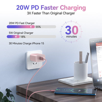 Charger iPhone 15 Charger Fast Charging iPhone 15 Pro Max Charger 6FT 2-Pack iPad Pro Charger for iPhone 15/iPhone 15 Pro/iPhone 15 Pro Max,iPad Pro,iPad Mini/Air4/Samsung/Android Phones
