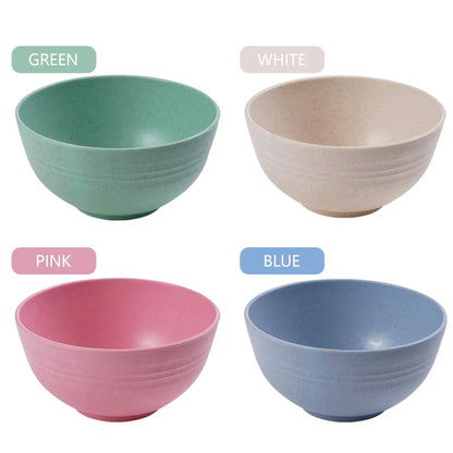 Unbreakable Cereal Bowls-24 OZ Eco-Friendly Fiber Bowls Lightweight Bowl Sets 4-Dishwasher and Microwave Safe - for Rice,Soup Bowls,Condiments,Side Dishes,or Ice Cream(24 OZ)