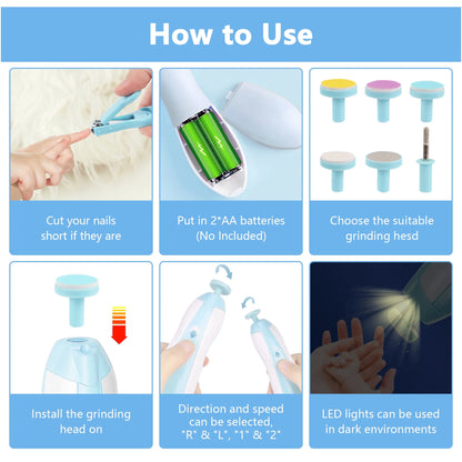 Baby Healthcare and Grooming Kit,20 in 1 Baby Grooming Kit with Baby Nail Trimmer Electric,Baby Hair Brush,Newborn Baby Essentials Must Haves Kit for Infant Boys Girls,Baby Shower