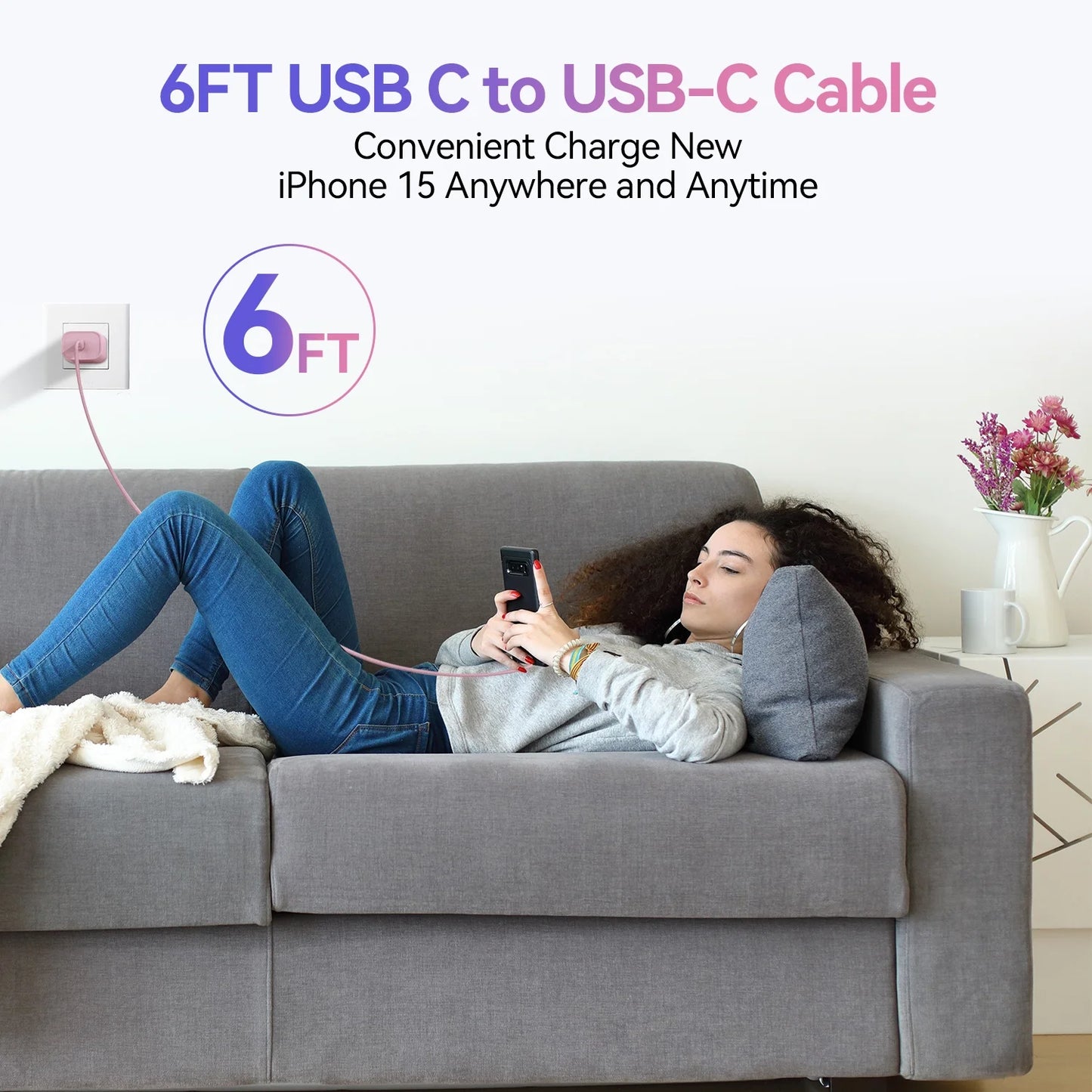 Charger iPhone 15 Charger Fast Charging iPhone 15 Pro Max Charger 6FT 2-Pack iPad Pro Charger for iPhone 15/iPhone 15 Pro/iPhone 15 Pro Max,iPad Pro,iPad Mini/Air4/Samsung/Android Phones