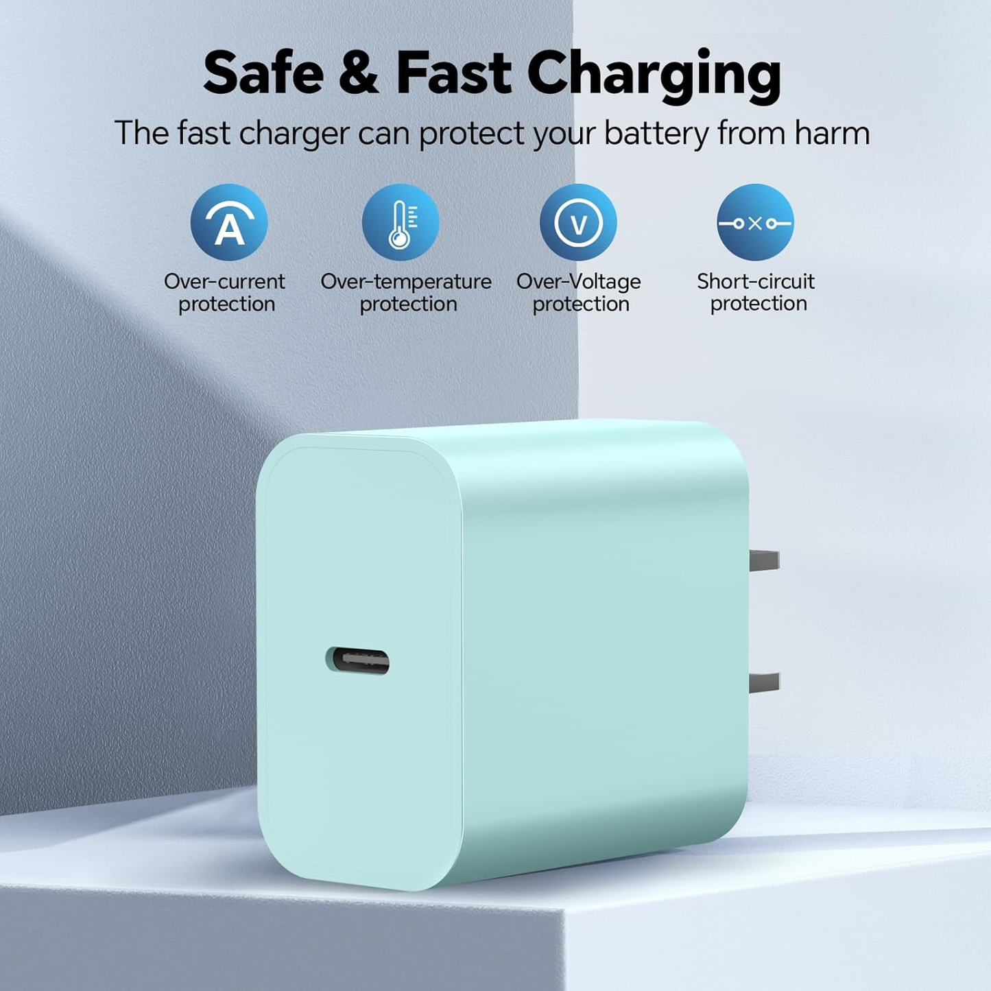 Charger for iPhone 16 15 Charger Fast Charging 6Ft,2 Pack 20W USB C Wall Charger Block and Type C to C Cable Compatible with iPhone 16/16 Pro/16 Pro Max/iPhone 15,iPad Pro,Air 5/4,iPad 10,Green
