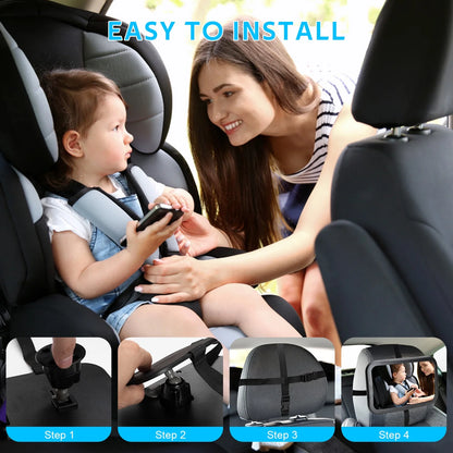 Baby Car Mirror for Baby,Seat Safely Monitor Infant Child in Rear Facing Seat, Wide View Shatterproof Adjustable Acrylic 360° for Backseat, Crash Tested and Certified for Safety