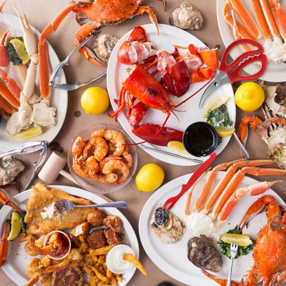 Crab Crackers and Tools Set,21-piece Seafood Tools Set includes 6 Crab Crackers,6 Lobster Shellers,6 Crab Leg Forks/Picks and 2 Seafood Scissors&Storage Bag-Nut Cracker Set
