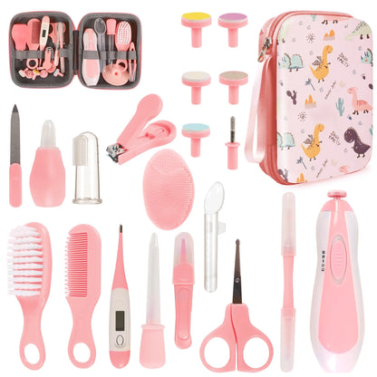 Baby Healthcare and Grooming Kit,20 in 1 Baby Grooming Kit with Baby Nail Trimmer Electric,Baby Hair Brush,Newborn Baby Essentials Must Haves Kit for Infant Boys Girls,Baby Shower