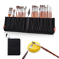 Paint Brushes for Acrylic Painting,ASOVNXF 26PCS Professional Nylon Hair Artist Paint Brush Set with Flat,Filbert,Fan,Dagger,Round,Cat Tongue,Palette Knife for Acrylic,Watercolor,Oil Painting