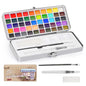 ASOVNXF Watercolor Paint Set, 50 Vivid Colors,Water Colors Paint Adult Set with Carrying Case, Palette and Accessories, Art Supplies for adults, Artists, Amateur Hobbyists and Painting Lovers