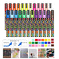 Chalk Markers,24 Pack Dry Erase Markers Fine Tip,Liquid Chalk Markers for Blackboard,Windows,Glass,Washable Chalkboard Markers with Reversible Tip,Whiteboard Markers Window Marker Erasable Pens