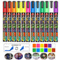 Liquid Chalk Markers, Dry Erase Markers Fine Tip,Erasable Chalk Markers for Blackboard,Windows, Glass, Chalkboard Markers with Reversible Tip,Whiteboard Markers Window Markers,12 Pack,6mm