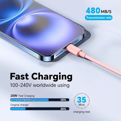 ASOVNXF Charger for iPhone 16 15 Charger, 2 Pack 6FT Long USB C to C Cable with PD 20W Fast Charger for iPhone 15/16 Series, Pad Pro/Air/Samsung, Pink